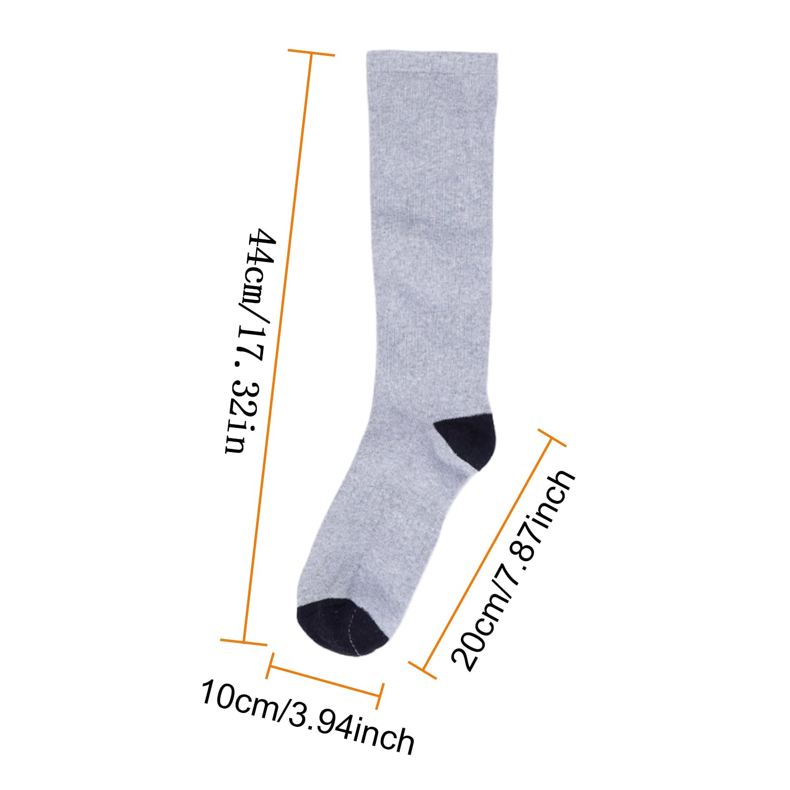 Chaussettes chauffantes – Chauffe-pieds rechargeables 2200 mAh pour temps froid | Chaussettes thermiques USB en coton avec 3 niveaux de chaleur antidérapants pour le ski, l'équitation, le camping, la