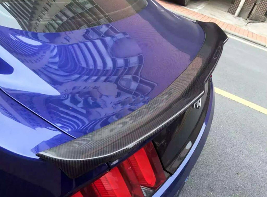 New Carbon Fiber Rear Spoiler Compatible with Ford Mustang 2014-2017