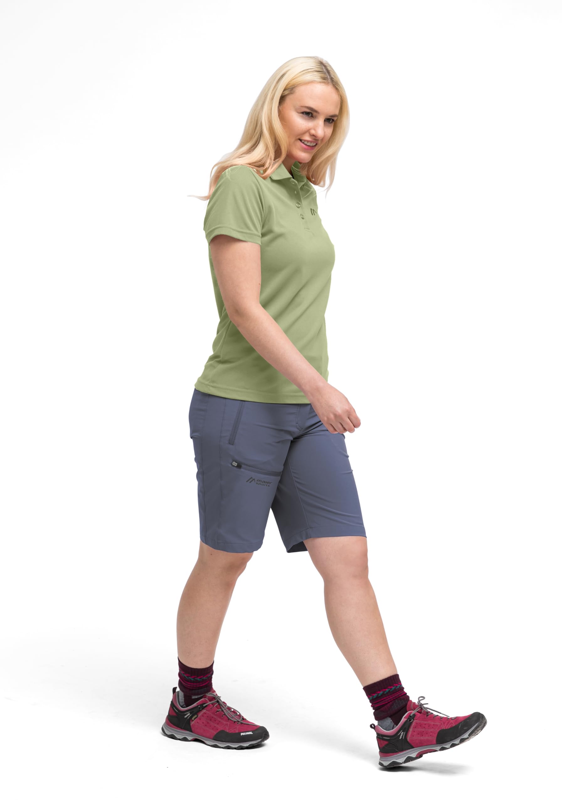 Maier Sports Ulrike Polo Donna A Maniche Corte | Maglia in Piqué Traspirante, Tecnologia Dryprotec, Per Sport e Tempo Libero, Perfetta Per L'Estate