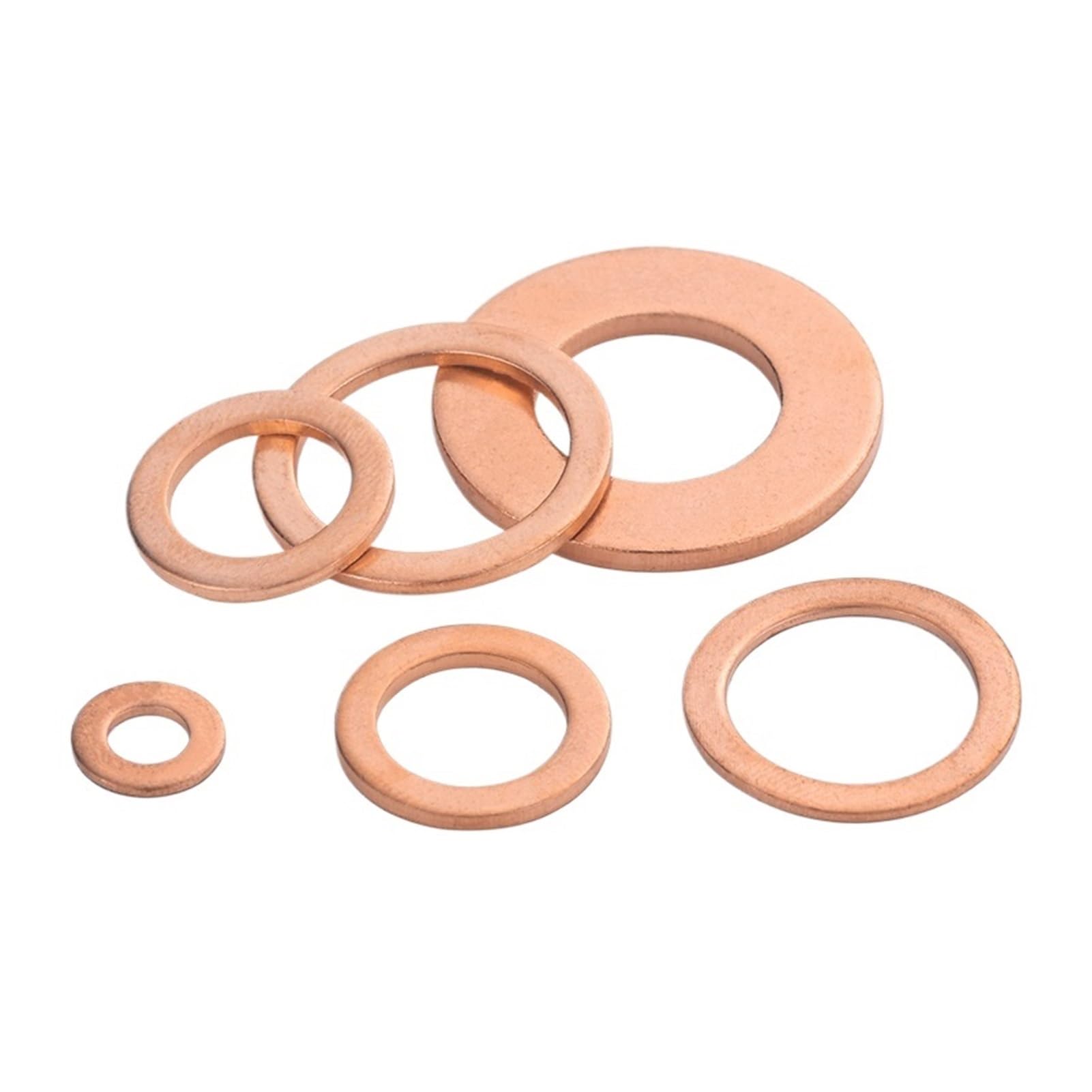 Flache Unterlegscheiben, 5 Stück, 2 mm Dicke, M24, 25, 26, 27, 28, 29, 30, 32, 33, 34, 35–84 mm, Kupfer-Unterlegscheibe, solide Dichtung, Öldichtung für Boot (40 x 60 x 2 mm)