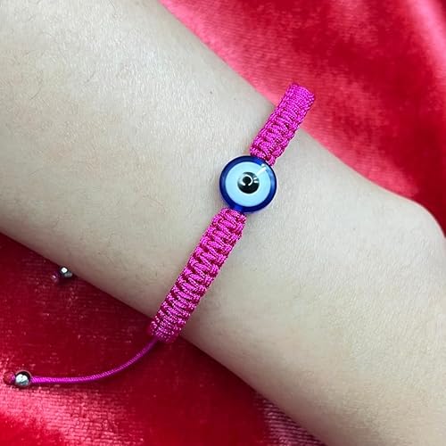 Miniatura 3 de Turkish Evil Eye Handmade Braided Red Rope Bracelet For Women Men Friendship Charm Lucky Thread String Adjustable Jewelry-Mutiple color (PINK)