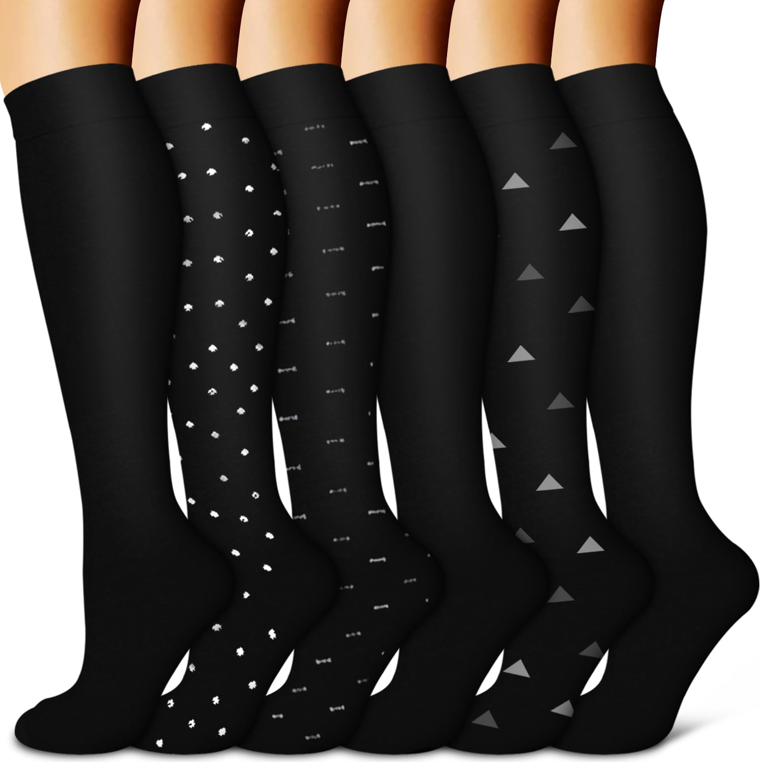 Copper Compression Socks for Women &amp; Men (6 pairs) - Best Support for Nurses, Running, Hiking, Recovery