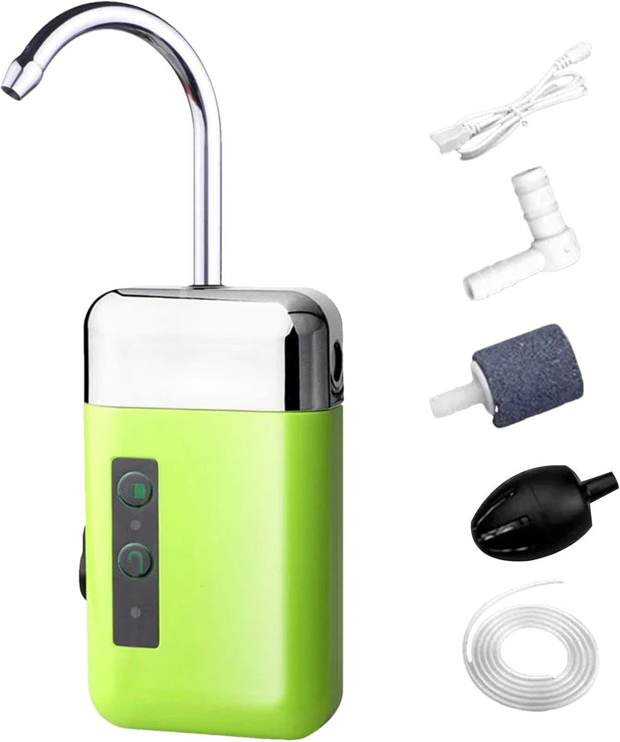 Outdoor Oxygen Pump, Chargeable Aquarium Air Pump: Chargeable Inductive Water Automatic Pump Fish Pump with Light for Power Outages