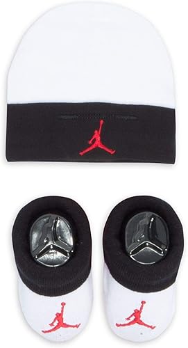 Nike Jordan conjunto de gorro y botitas de bebé Negro 0-6 meses
