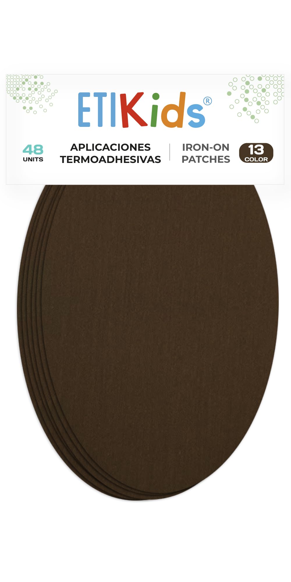 48 Brown Iron-On Fabric Repair Patches – Knee & Elbow Patches for Clothes, Trousers, Jackets, Sweaters & Shirts, 16 x 10 cm