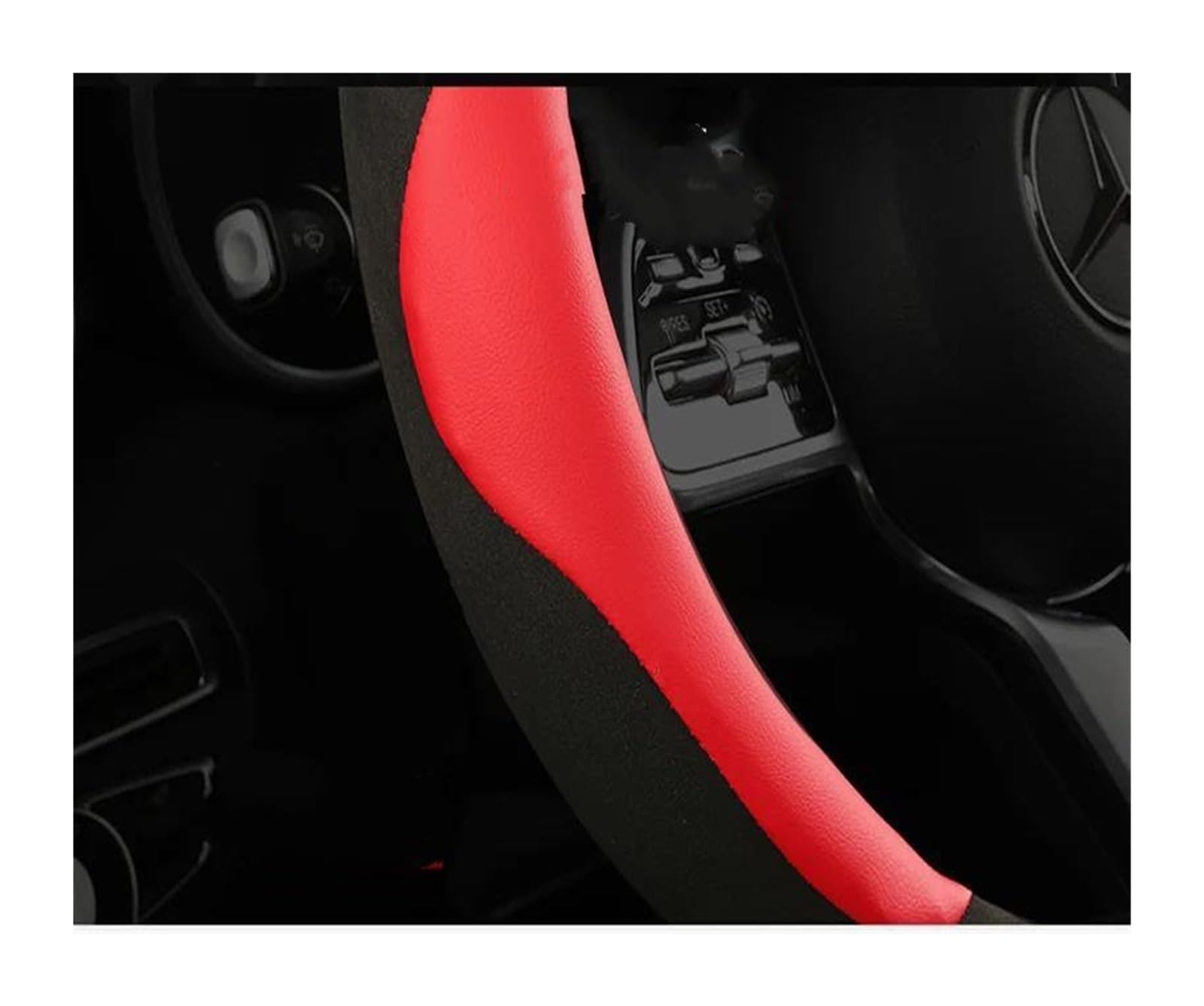 Lenkradabdeckung Auto-Lenkradabdeckung für Hyundai i40 i30 i20 i10 ix35 ix25 für Tucson für Accent für Elantra für Santa Fe Lenkrad Bezug Auto(Black)
