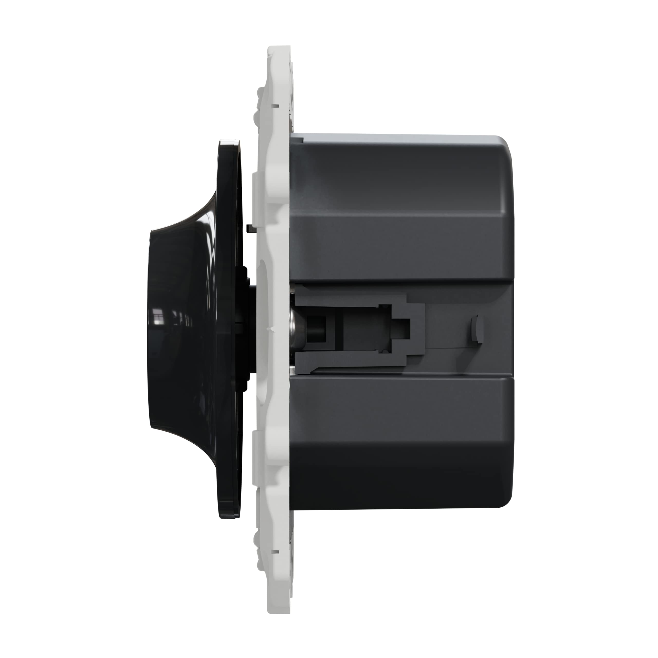 Schneider Electric - Odace - Variateur de lumière universel en 2 ou 3 fils 3W 100W(Led)- Anthracite - S540519