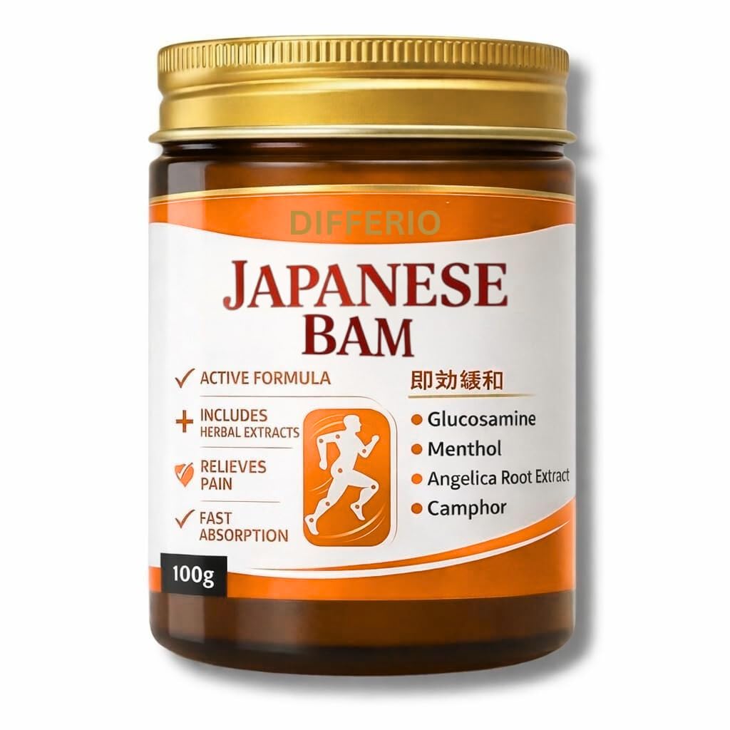 Differio Japanese Instant Pain Relief Soothing Massage Gel | Fast-Acting Muscle & Joint Comfort | With Mugwort Oil, Camphor & Lactic Acid | Relief for Back, Neck, Shoulders & Knees(100 G (PACK OF 1))