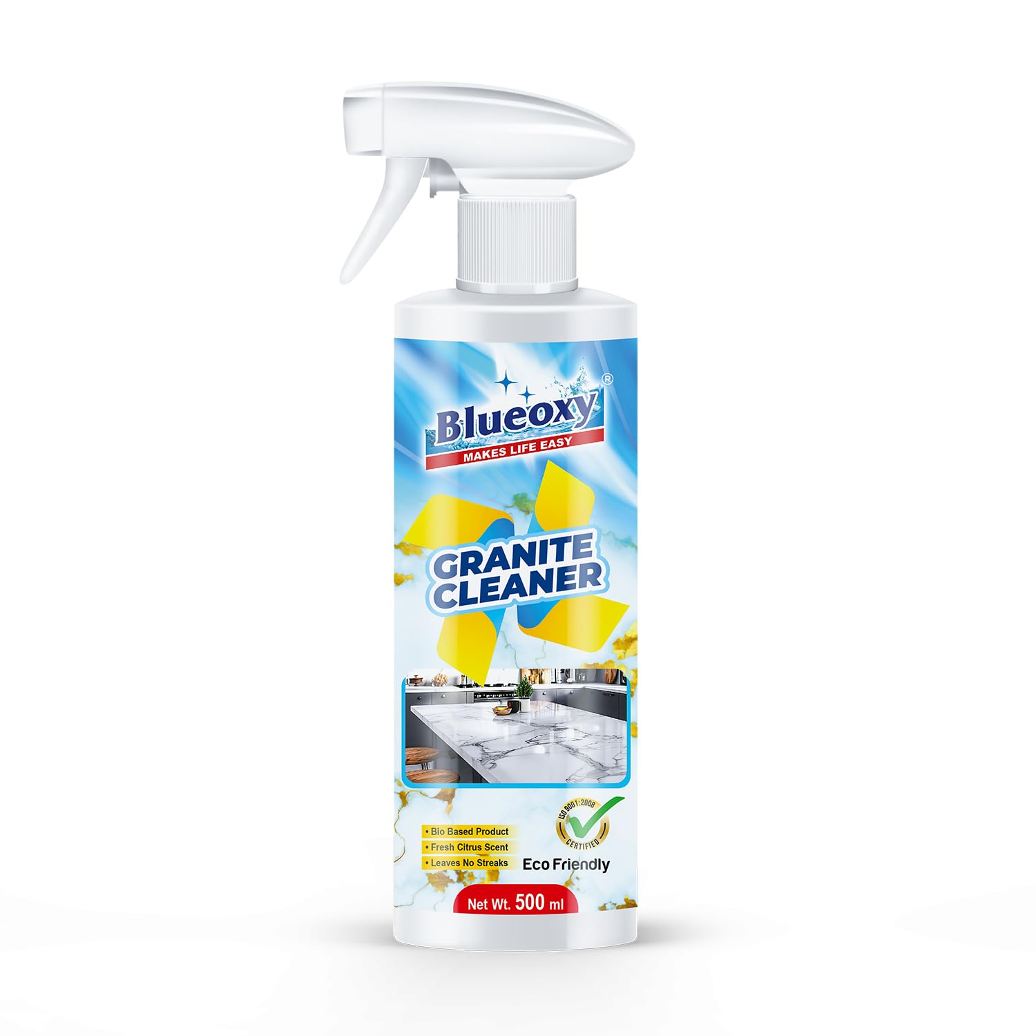 Blueoxy Granite Cleaner Liquid Spray | Bio Based | Leaves no Streaks | Fresh Citrus Secant | ECO – Safe | High Performance | RTU 500 ML Spray | Pack 1 (B0DJ92NCG3) Amazon Price History, Amazon Price Tracker