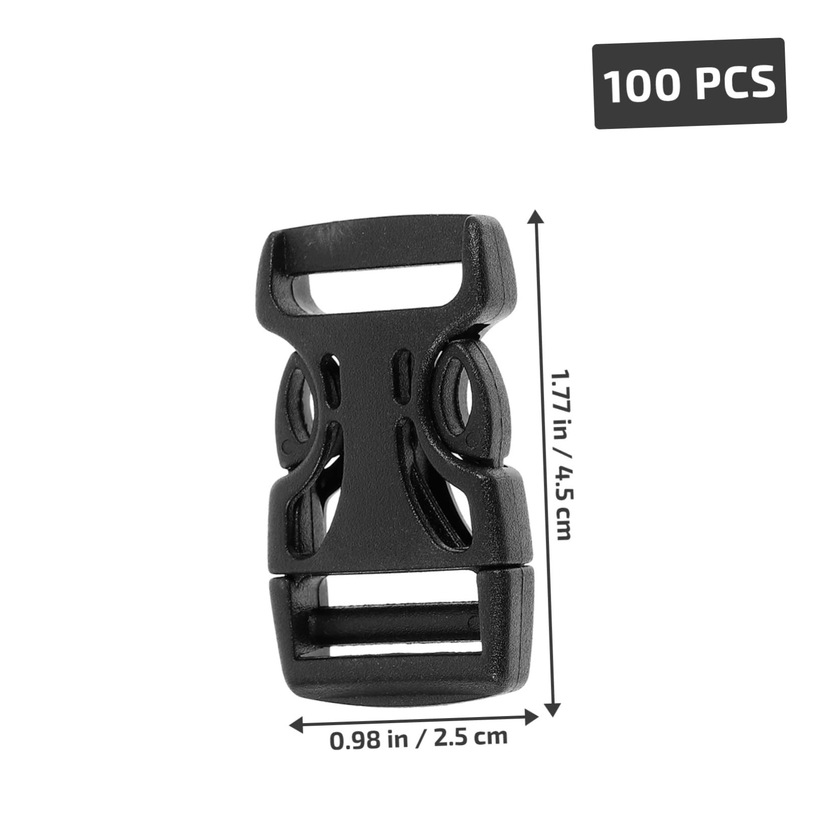 Anneome 100piezas Hebillas De Liberación Lateral Para Cinturones De Equipaje Mochilas y Accesorios De Bricolaje Fáciles De Instalar y Reemplazar Adaptables Cinturones