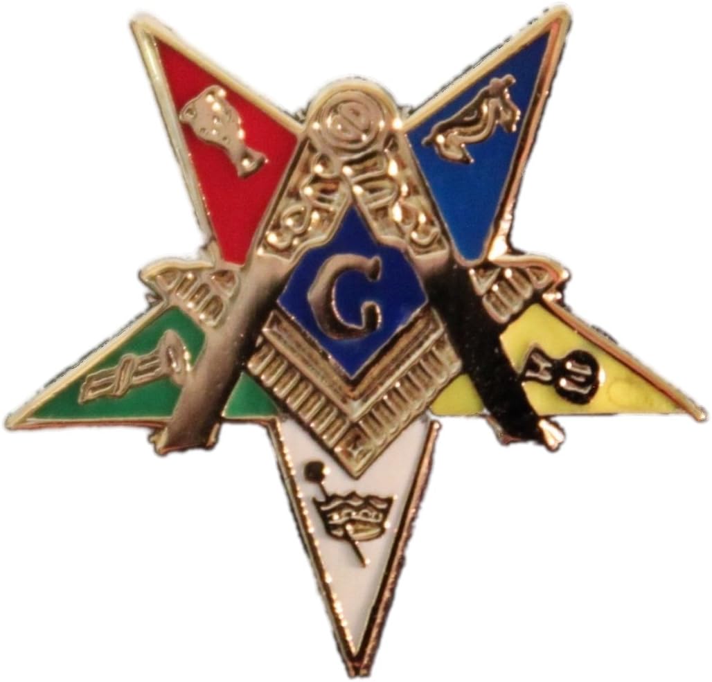 Order Eastern Star Past Worthy Patron DELUXE Freemason Masonic Lapel Pin