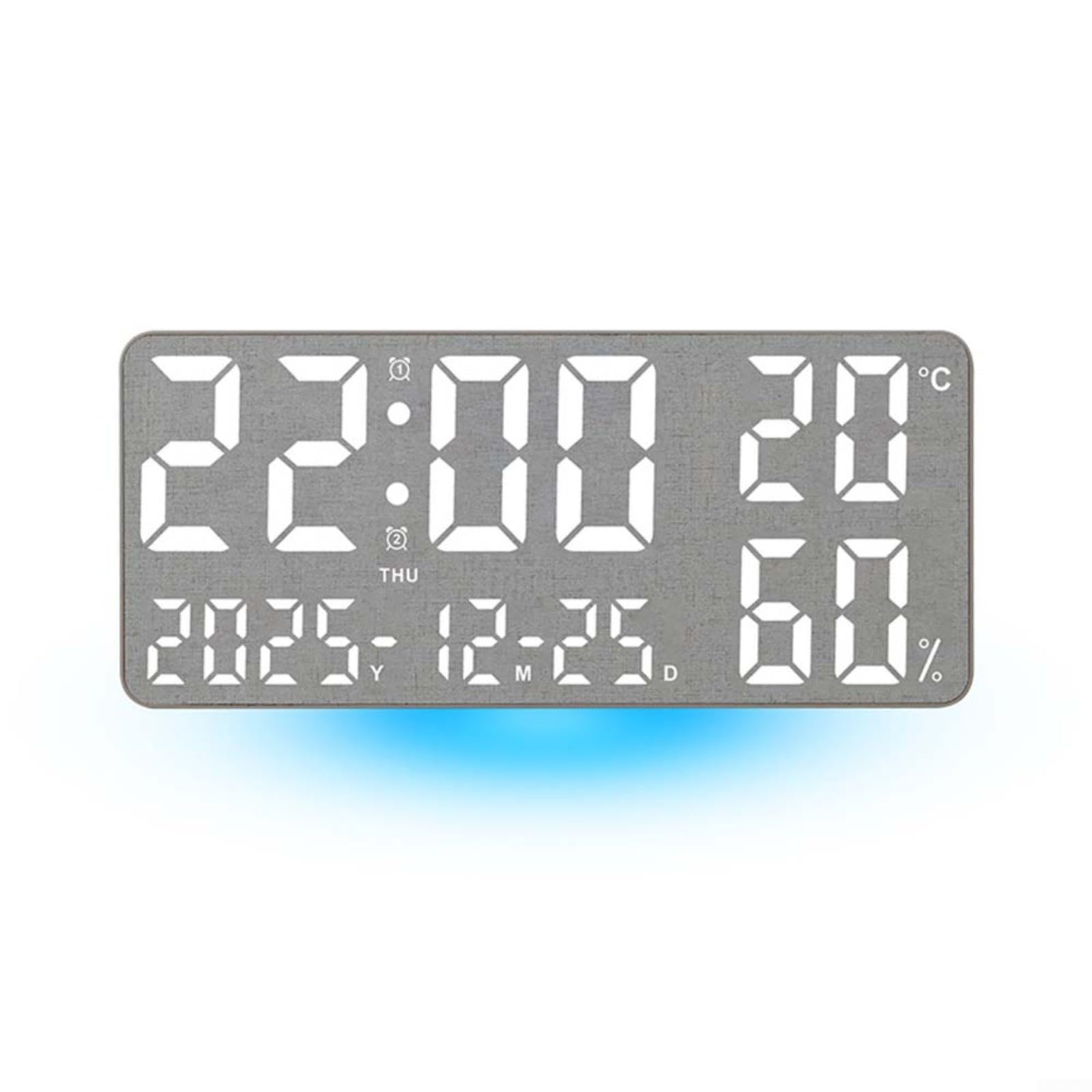 Horloge murale numérique LED lisible pour ne plus rater la date du jour