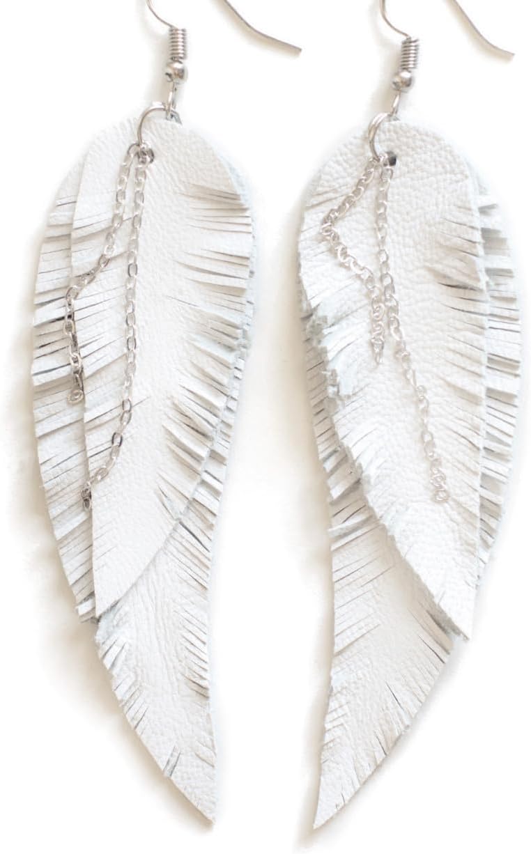 Black shiny Leather Feather Earrings for Women, Lightweight Minimal Boho Dangle Earrings, Small Simple Everyday Jewelry