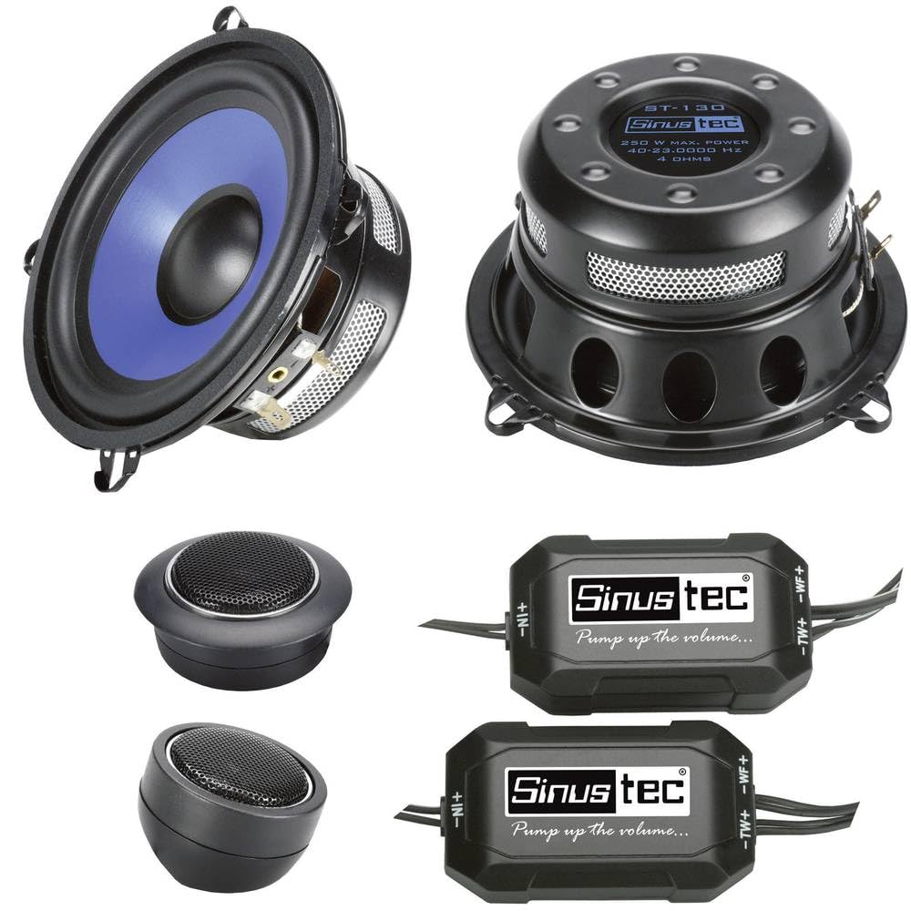 Sinuslive ST-130 Alrededor De 2 vías altavoz audio - Altavoces para coche (De 2 vías, 4 Ω, 88 dB, 40 - 23000 Hz, 5,9 cm, 13 cm)