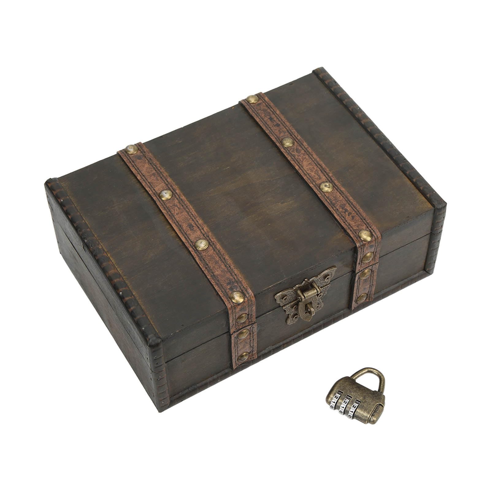 Boîte en bois Antique haute résistance Pilipane coffret bijoux anti-odeur avec serrure