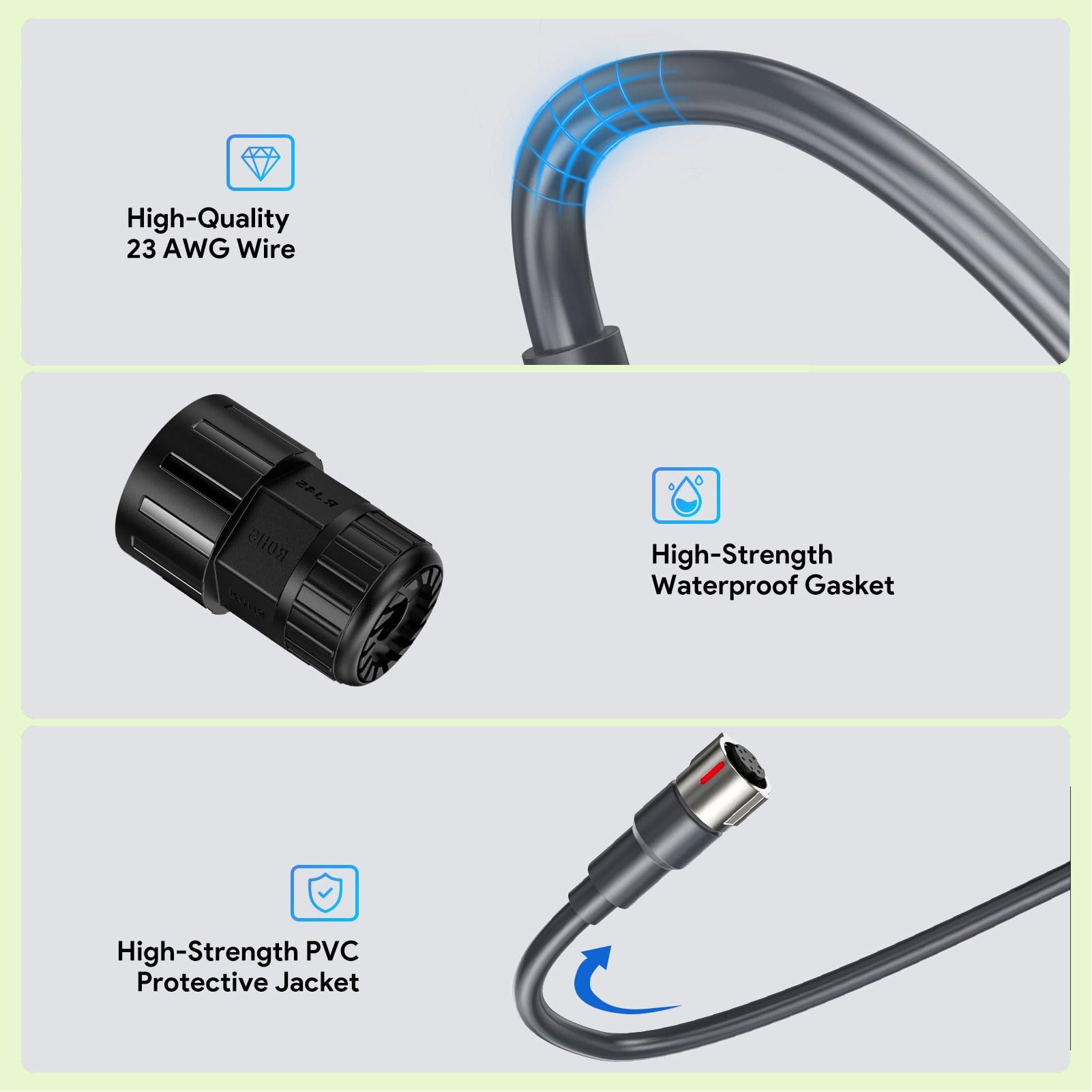 SEAFRONT Prostokątne Złącze Przedłużacza Kabla Satelitarnego Ethernet SPX Męski na Adapter RJ45 Adapter Ethernet 23AWG dla Wydajności Gen3