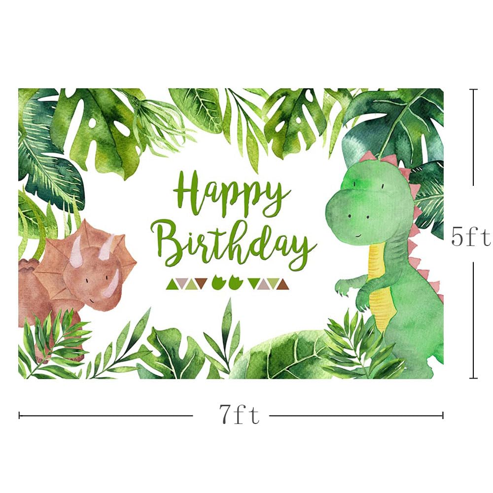 Dinosaurier Happy Birthday Fotohintergrund - 300x200 Cm Vinyl, Für Kindergeburtstag, Deko & Fotostudio