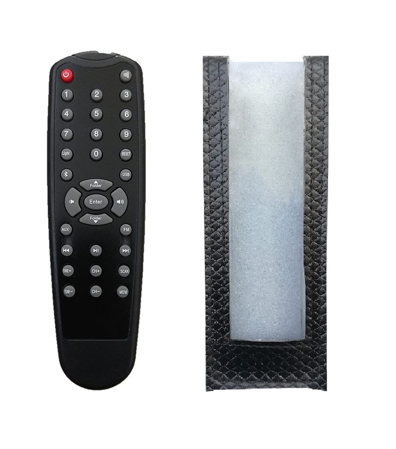 PU Leather Remote Case Cover Perfect Fitting Specially Designed Fully Protective Remote Cover (Only Remote Cover) Pls Check Your Remote Dimensions Compatible for F & D Home Theater