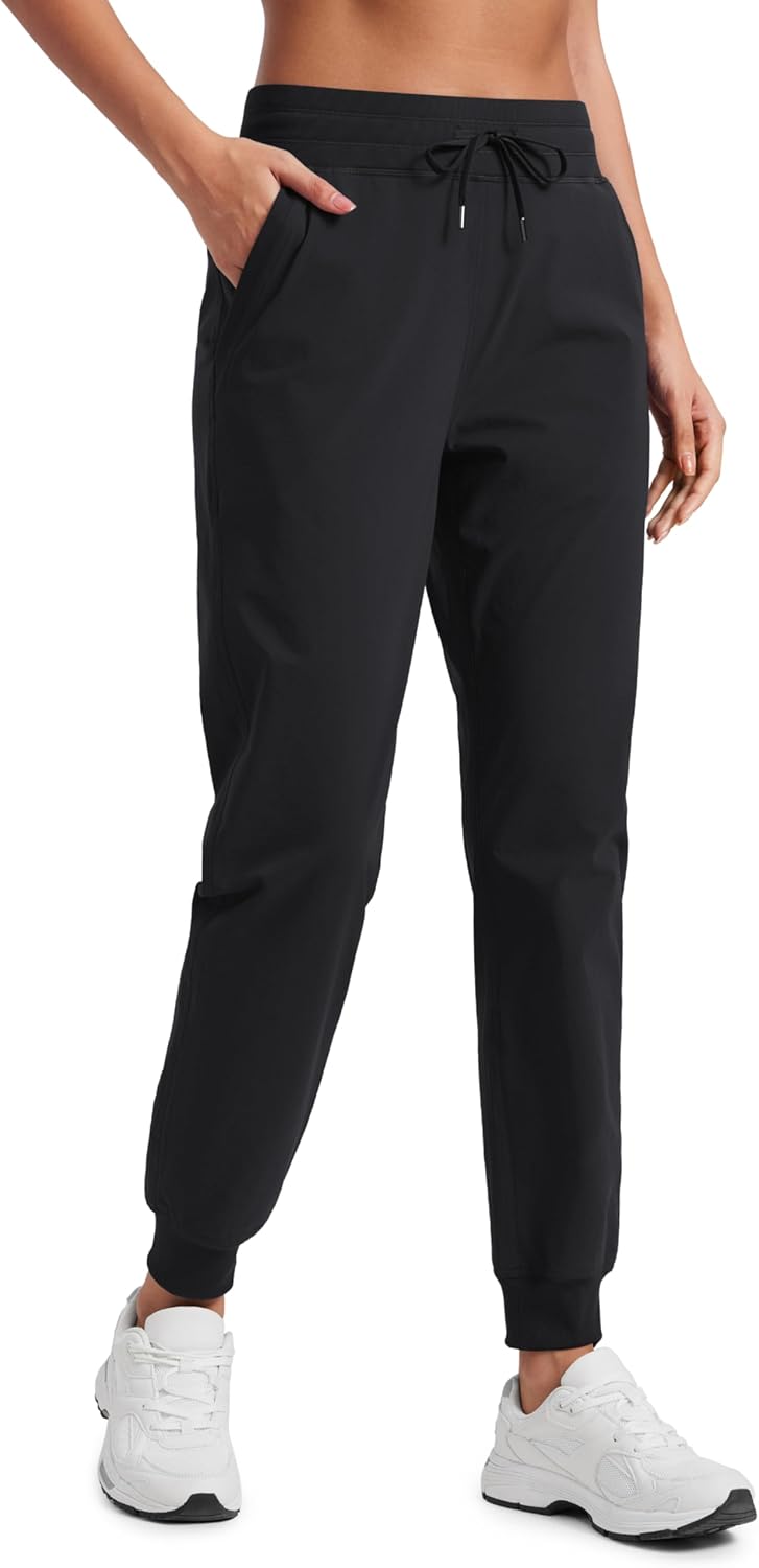 CRZ YOGA Casual Workout Jogger for Women 28.5" - Tapered Lightweight Stretch Athletic Outdoor Pants with Pockets