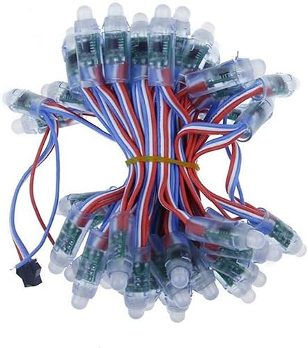 Tiabiaya 100 unidadeslote de 0472in WS2811 2811 IC RGB LED Pixeles módulo de luz IP68 5V días festivosNavidad
