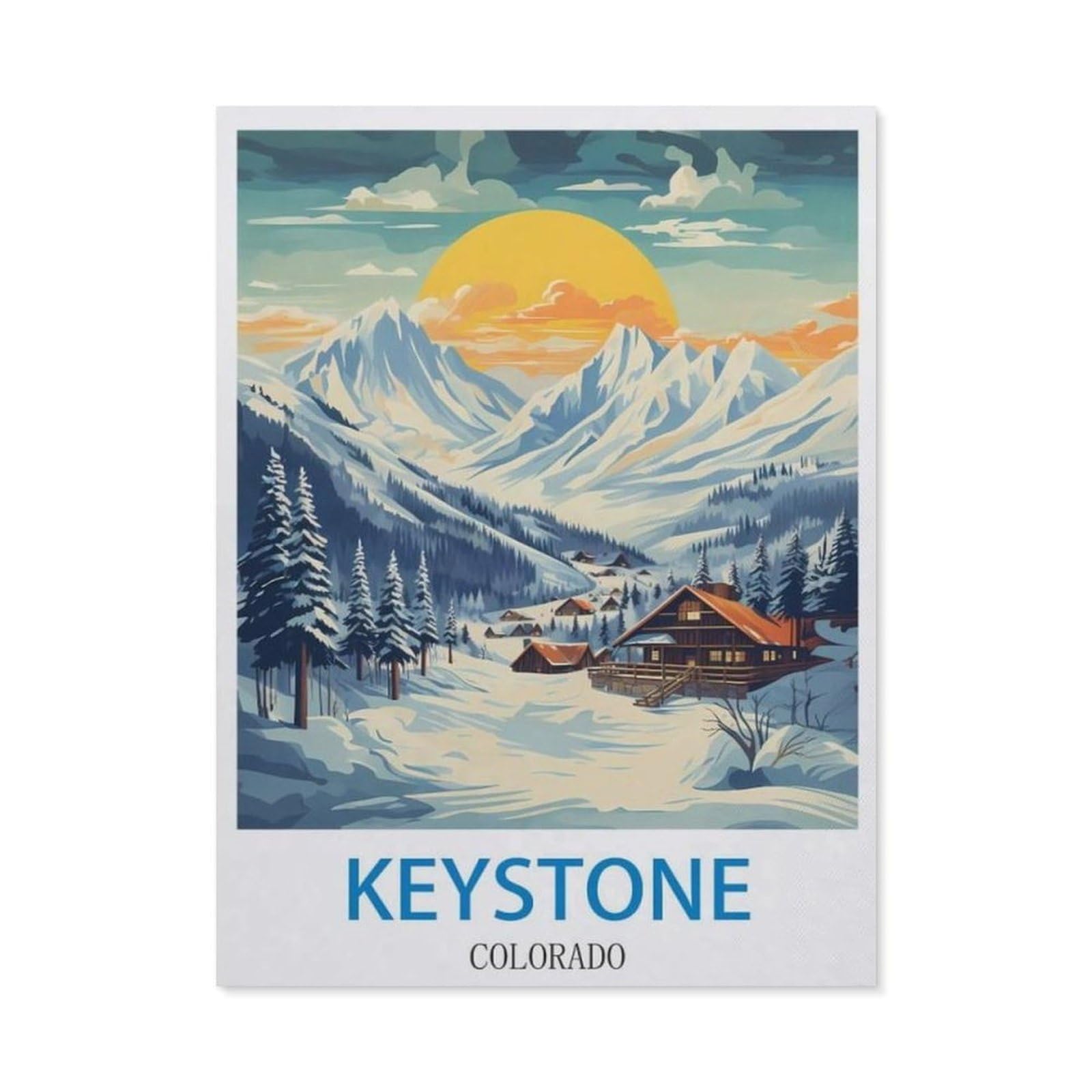BEAYODKP Keystone Colorado，5D DIY Diamond Painting Full Round Drill Diamond Embroidery Cross Stitch Rhinestone Mosaic Paintings Art（50 x 60 cm/19.68 x 23.62 inches）-CM96