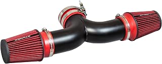 RTUNES RACING BLACK PIPE DUAL RAM AIR INTAKE + FILTER Compatible For 97-00 Chevy Corvette C5 5.7L V8
