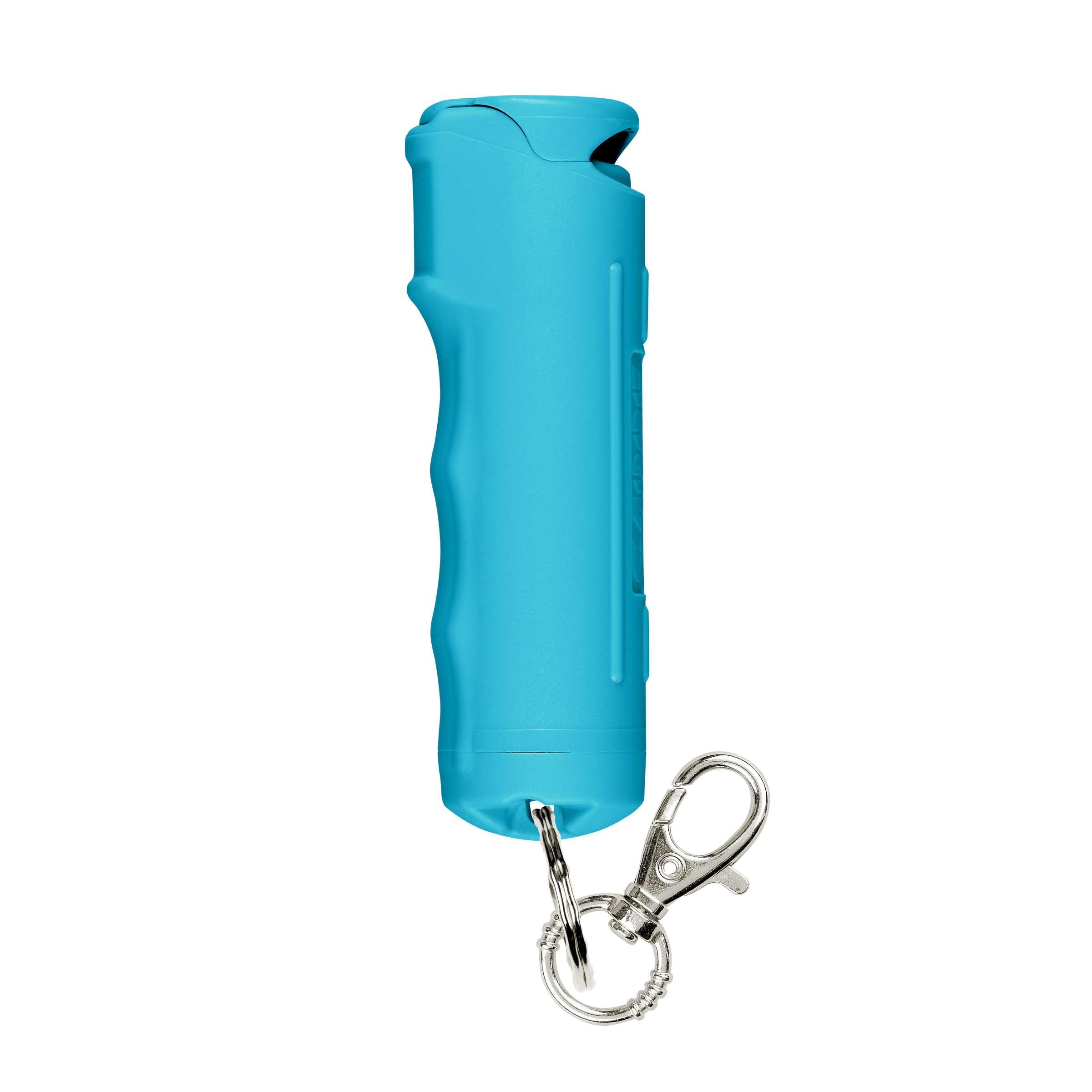SABRE Pepper Spray with Fast Flip-Top Safety &amp; Snap‑Clip Keychain for Self Defense - Maximum Police Strength OC with UV Marking Dye, 10‑Sec. Spray, 14-ft Range, Finger Grip, Made in USA, 0.54 fl oz