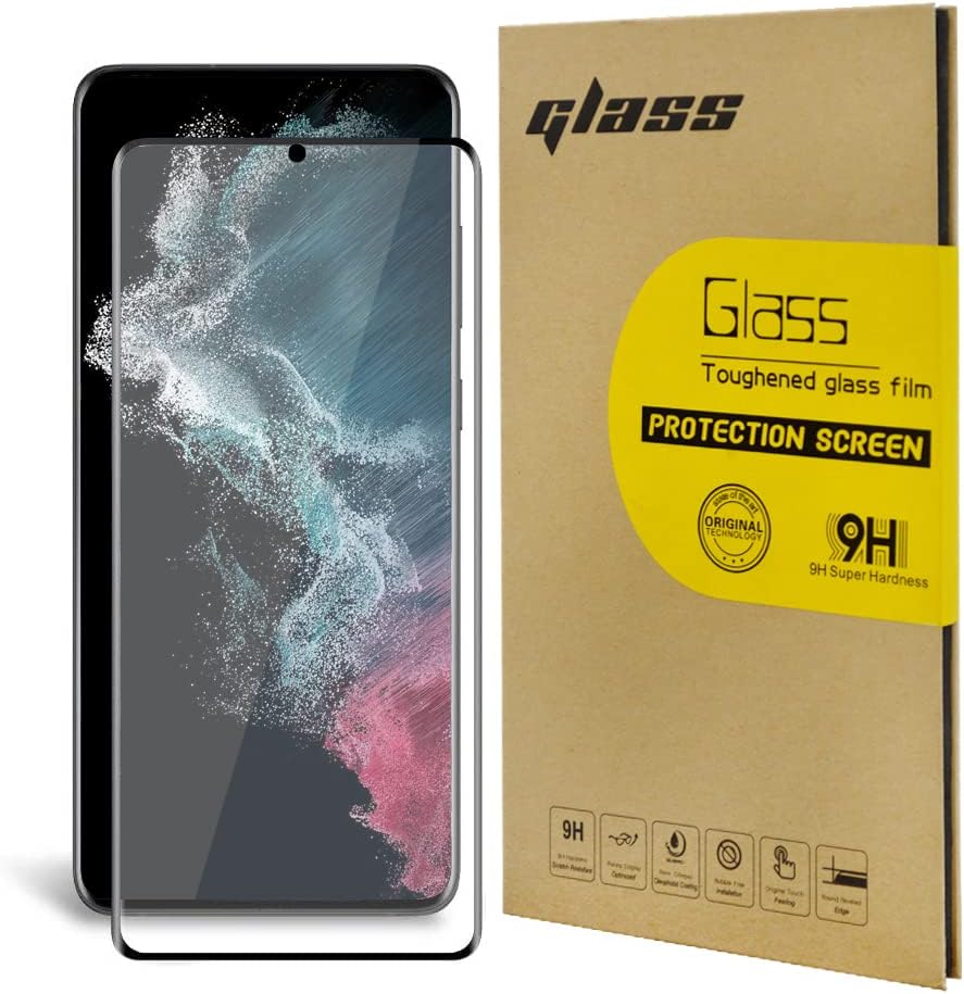 [2 Pack]Screen Protector for Samsung Galaxy S22 Ultra Tempered Glass Anti-Shatter Film,Bubble Free and Case-friendly 0.33mm 9H Anti-Scratch Anti-Fingerprint Face ID Compatible Easy Installation