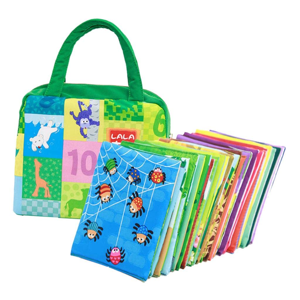 perfk Tarjeta Educativa para, La Educativa del Juguete para 26pcs, # 4 Animal y número, 12x11cm
