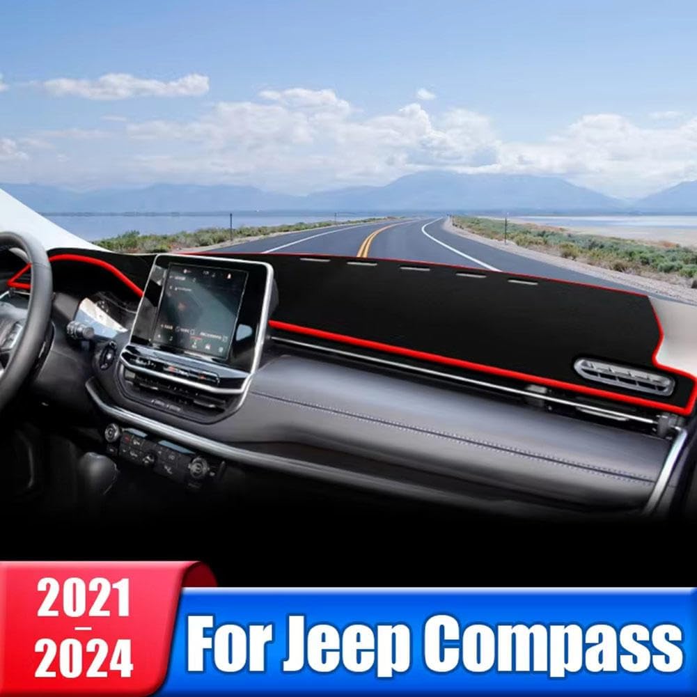 Fit for Jeep Compass 2021-2024 LHD,Car Dashboard Cover,Anti Slip Dash Mat Dashboard Cover,Dash Board Cover Mat,Car Accessories
