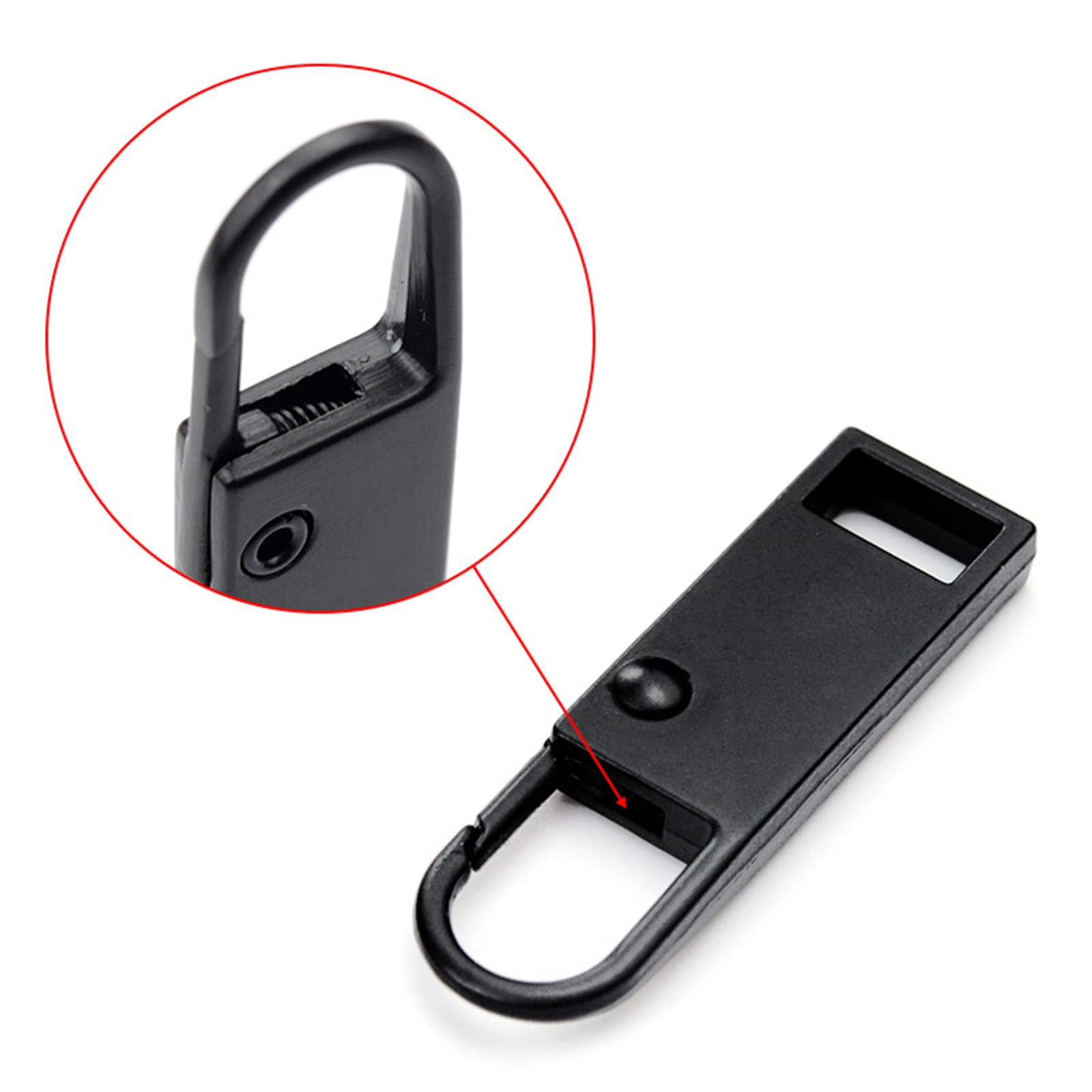 Linguette Per Cerniere Metalliche - Set 10 Pezzi, Rimovibili, Per Riparazione Zip Di Abiti E Bagagli - Foto 2