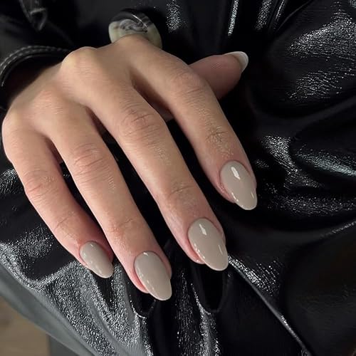 Miniatura 14 de KXAMELIE - Uñas postizas a presión negras con forma de almendra, uñas acrílicas medianas a presión, uñas postizas para mujeres y niñas, uso diario