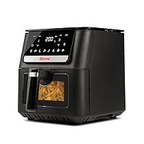 Girmi FG84 Friggitrice ad Aria Ecofrit Crisp, 6,5 Litri, 1700W, Display digitale, 8 programmi, Partenza Ritardata, Vassoio Rialzabile, Timer, Temperatura regolabile, BPA, PFOA Safe, Ricettario incluso