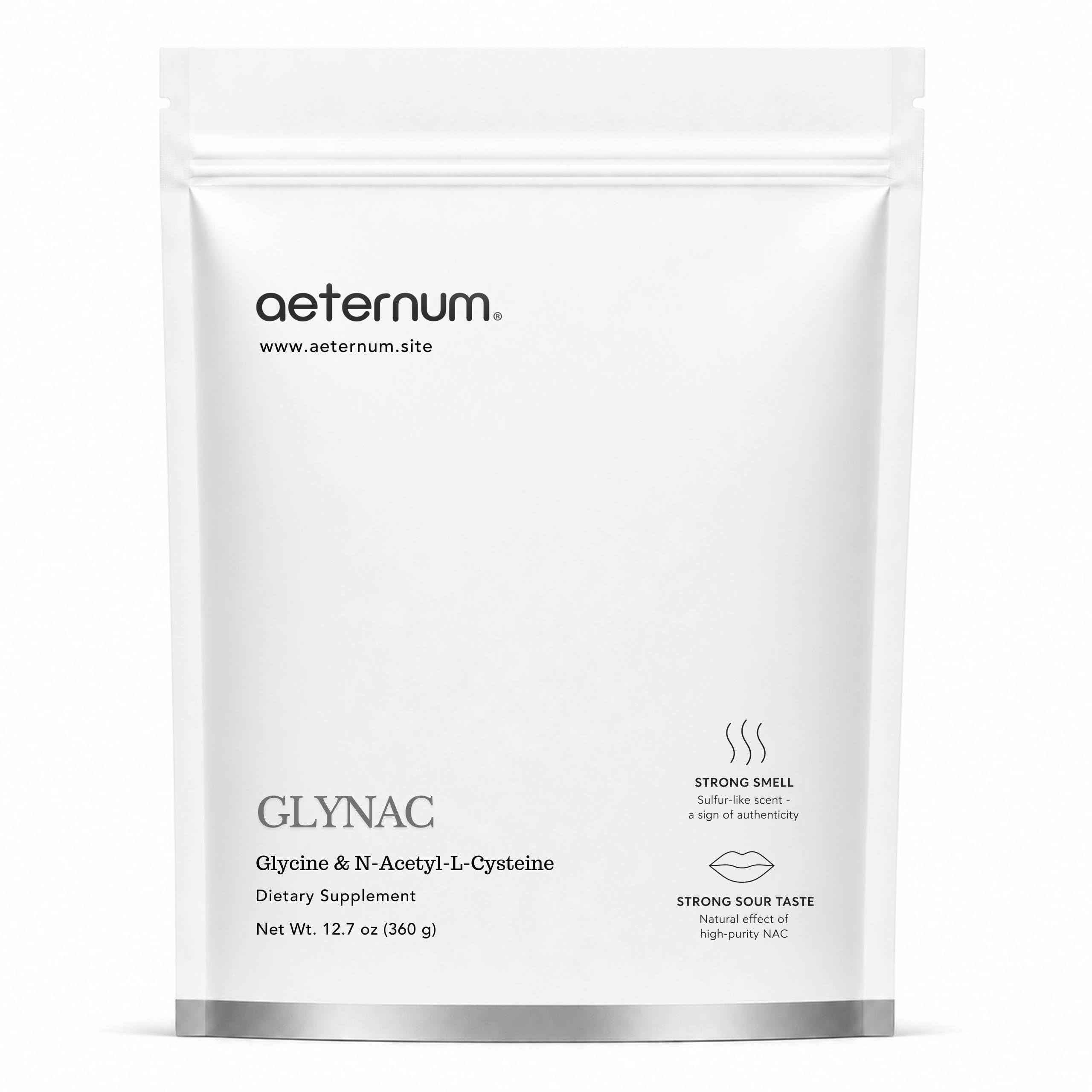 Aeternum Poudre de GLYNAC 360 g, glycine et N-acétyl-L-cystéine, 4 g par portion