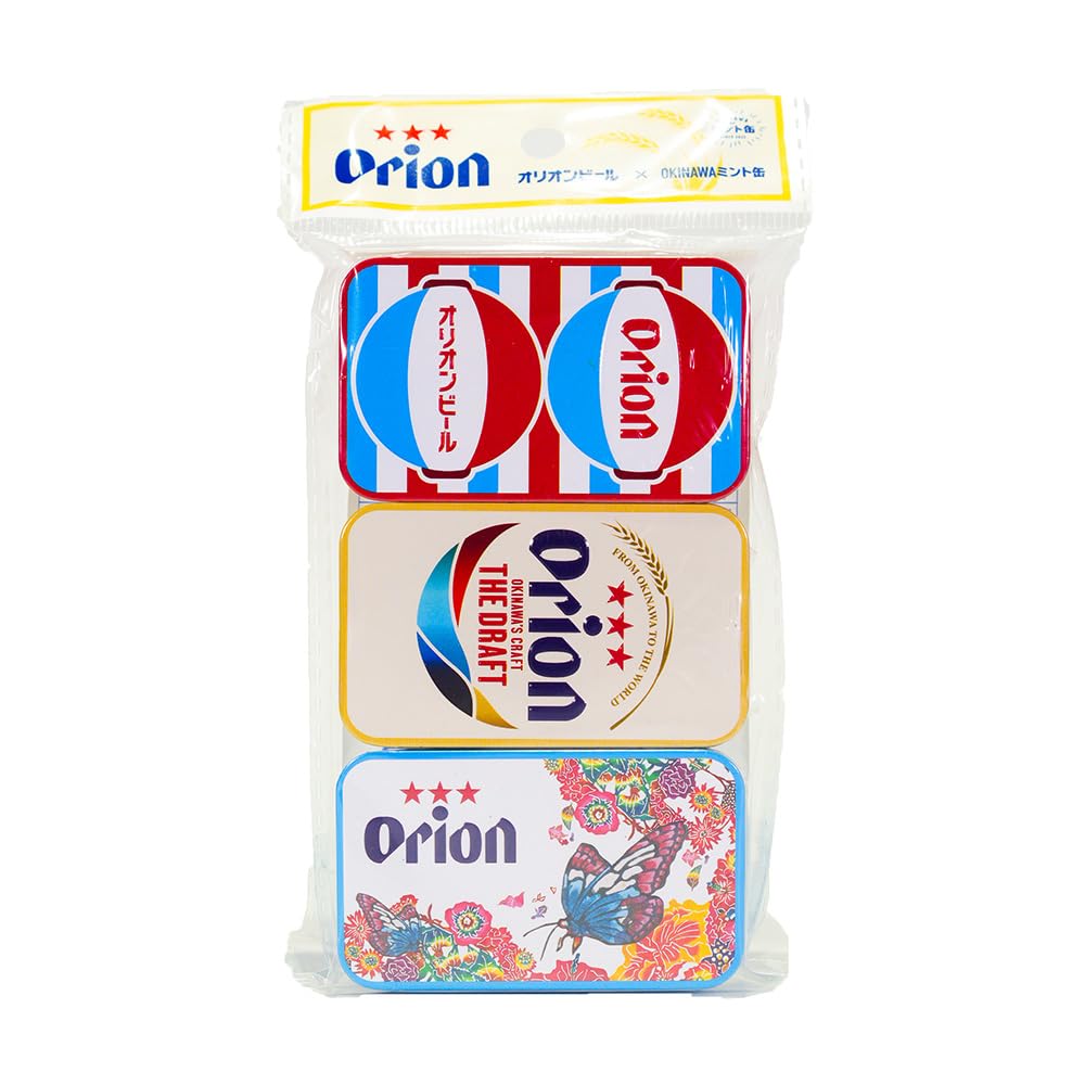 ミント缶ジャパン OKINAWA ミント缶 オリオンビール 3種セット シークヮーサー パイナップル メントール 清涼菓子