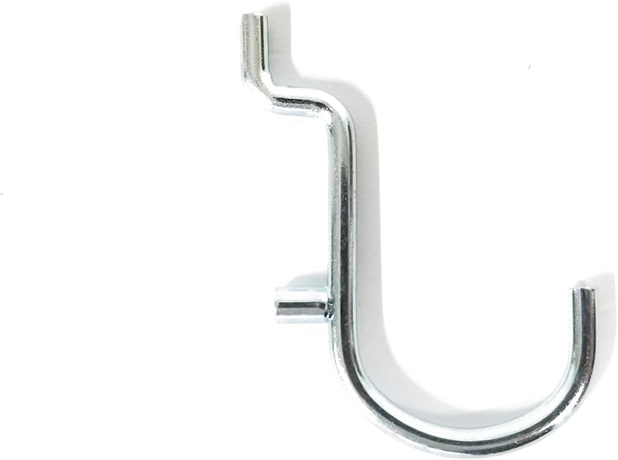 50-Pack Jumbo J 1/8" Thick, 1 inch All Metal for Garage Hanger and1/8 to 1/4 Inch Pegboard
