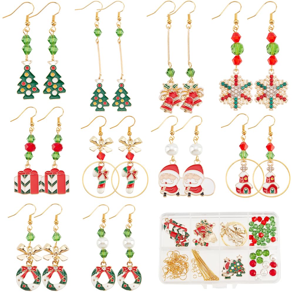 SUNNYCLUE 1 scatola Fai-Da-Te 8 paia In Stile Tibetano Orecchini Pendenti In Piuma Che Fanno Kit di Partenza Con Perline Turchesi Forniture per Donne Ragazze Principianti, Argento Antico