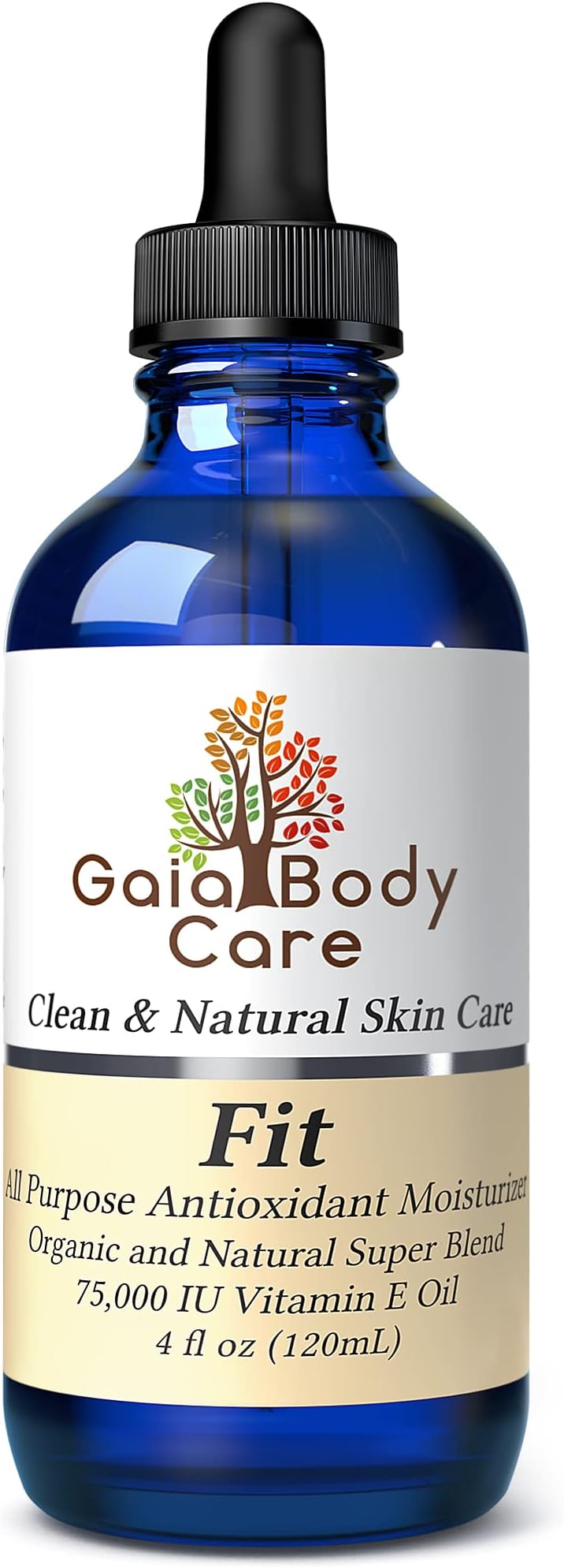 Gaia Body Care Organic Vitamin E Oil 75,000 IU Body Oil for Dry Skin, Scars, Hair and Scalp Moisturizer, Bath Oil - 4 ounces