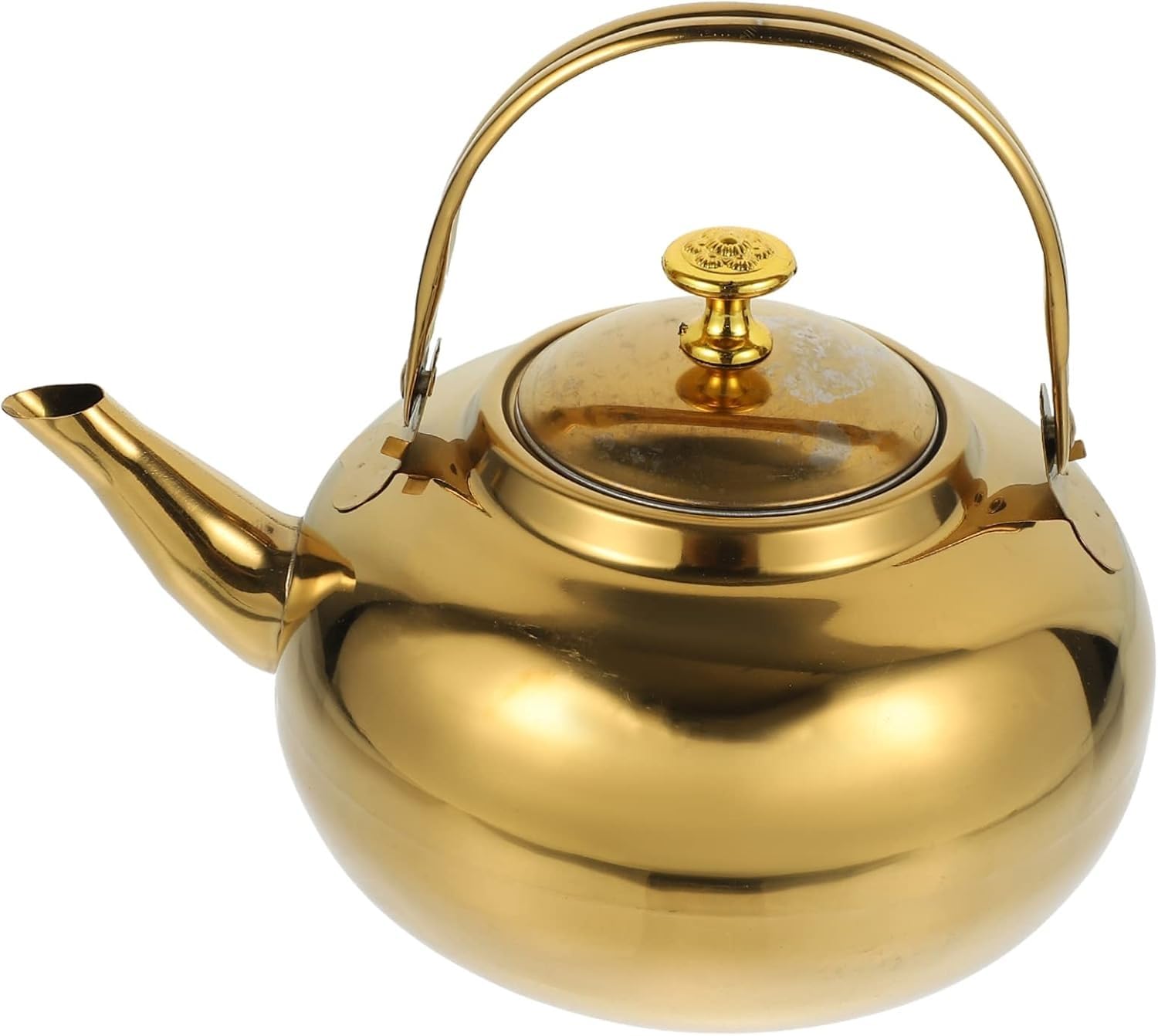Teapots, Exquisite Pot Water Jug Tea Pots Handheld Teakettle Whistling Kettle(19X16X8CM) 19X16X8CM Gold