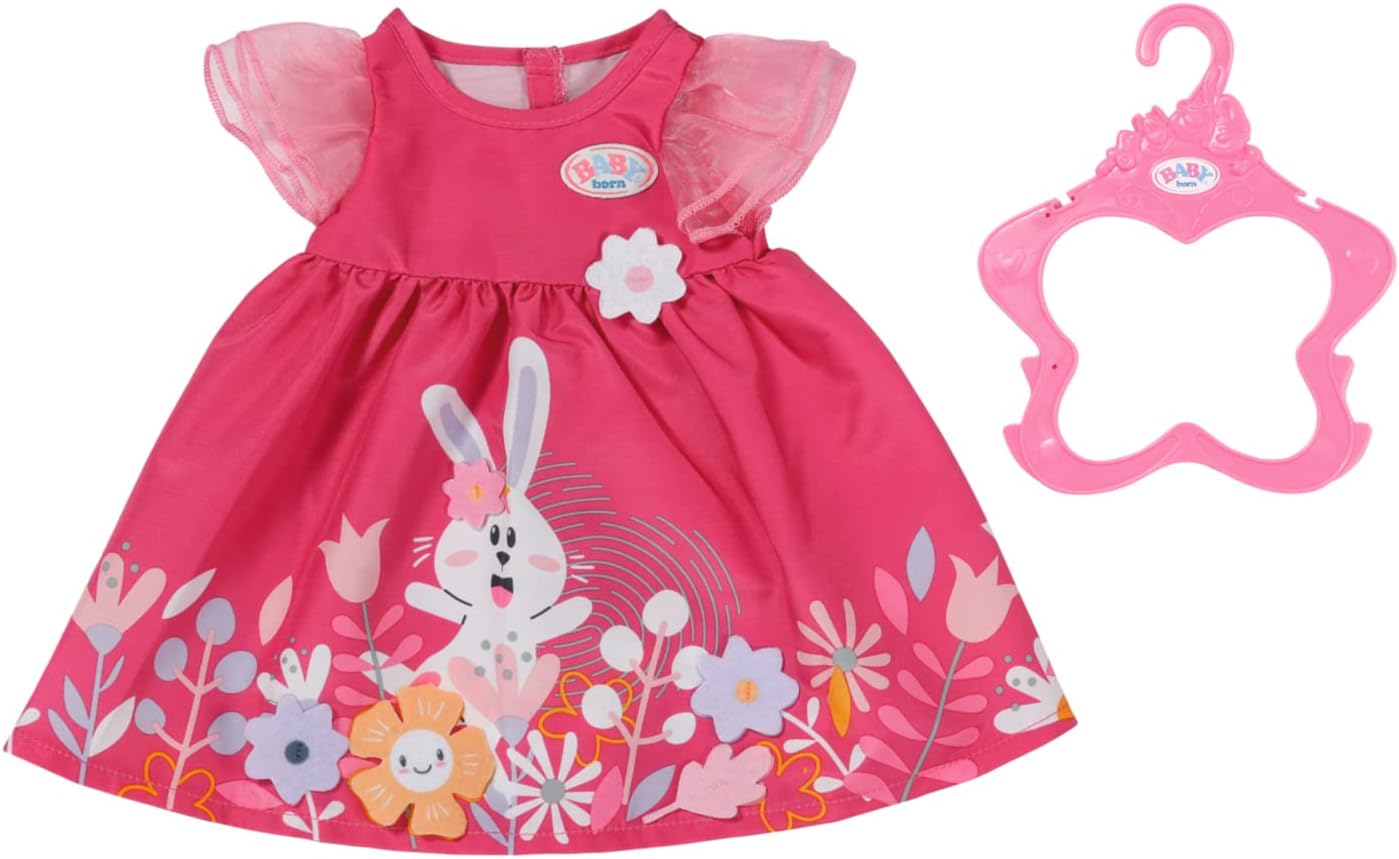 Dress Flowers - Fits BABY born dolls up to 43cm - Set Includes Flower Dress and hanger - Suitable for children aged 3+ years - 832639