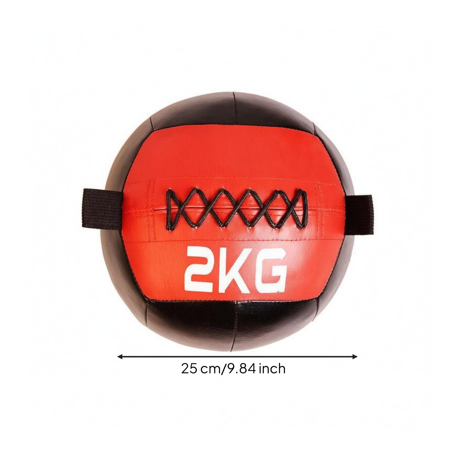 Fitness Weighted Ball Palla Medica Palla Zavorrata Palla Allenamento Palla Esercizi in PVC Similpelle con Maniglie Laterali Cuciture Rinforzate Presa