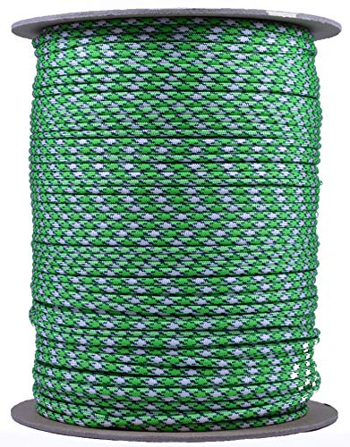Bored Paracord - 1', 10', 25', 50', 100' Hanks & 250', 1000' Spools of Parachute 550 Cord Type III 7 Strand Paracord Well Over 300 Colors - Island - 25 Feet