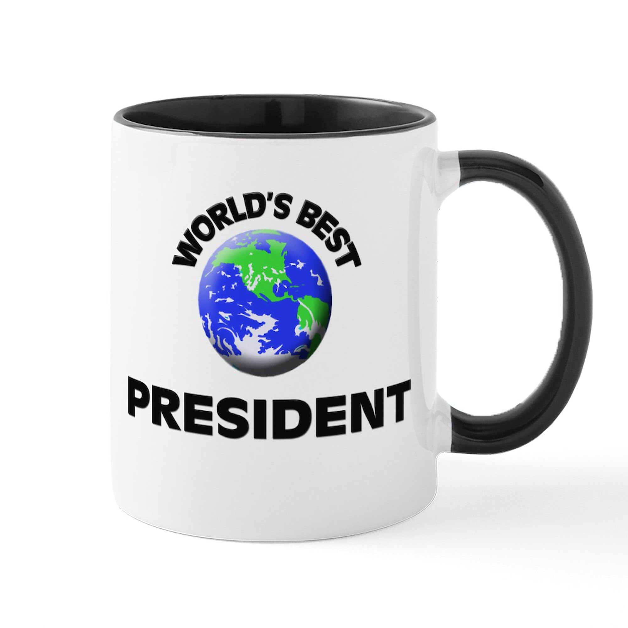 CafePress 'World's Best President' Mug - 11 Oz Ceramic Coffee Cup, Microwave Safe - View #3