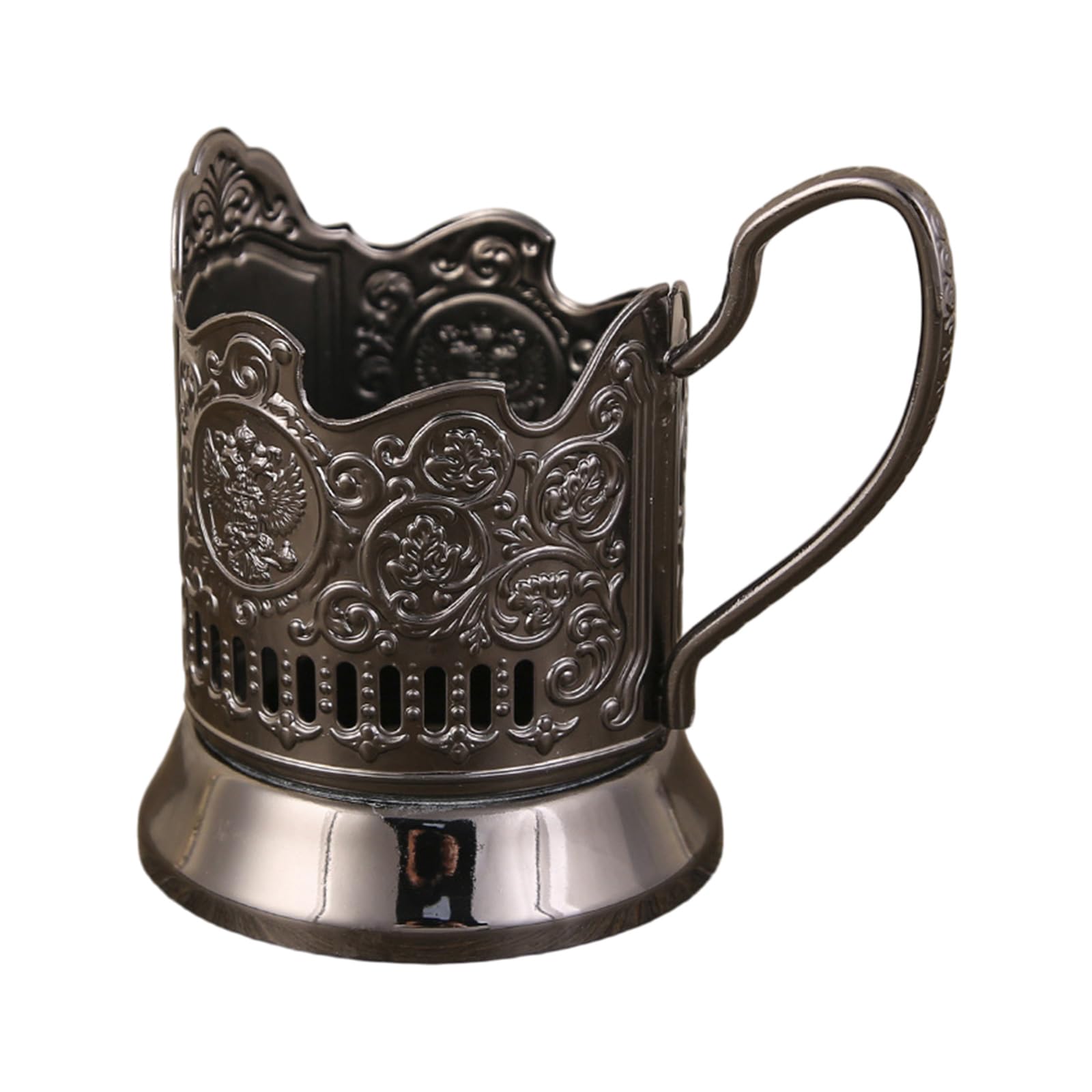 Supports en verre irlandais en bronze et dessous de verre stables pour salon de dégustation