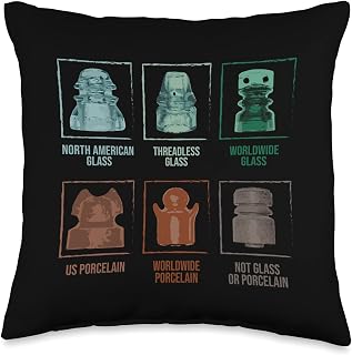 Types Of Insulators, Glass Insulator Collector Throw Pillow