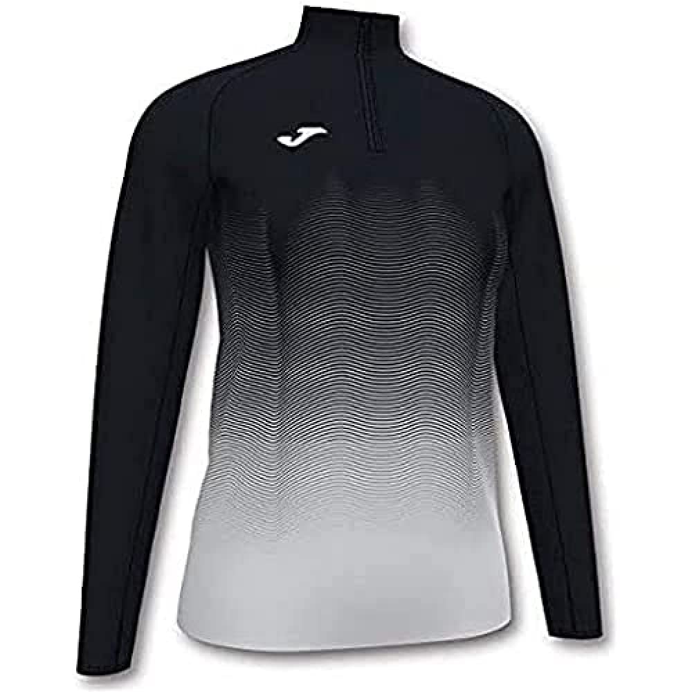 Joma Elite VII Women's Running Sweatshirt, womens, 901031.102, Black-White, L