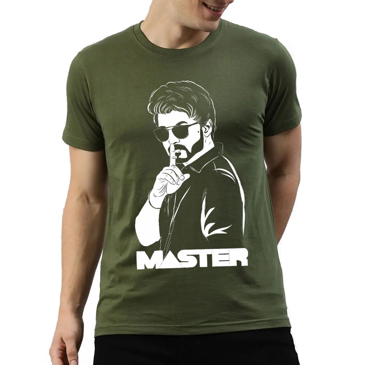 Superstar Thalapathy Vijay T-Shirt for Men Master Thalapathy Vijay Tribute  t Shirt | Beast Thalapathy T-Shirt | Pure Cotton Half Sleeves T Shirt | Leo