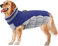 Vista 25 de Lelepet Abrigo cálido para perro, abrigo de invierno para perro, chaqueta impermeable para perros con arnés integrado reflectante para mascotas