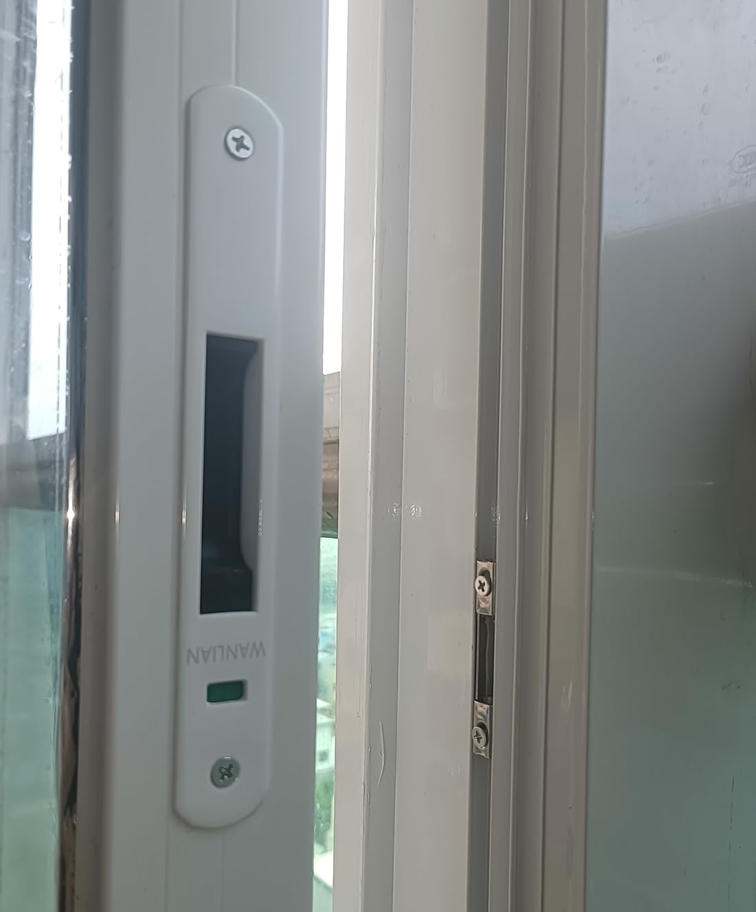 WANLIAN Puerta corredera Ventana Gancho Cerradura de puerta corredera (blanco)