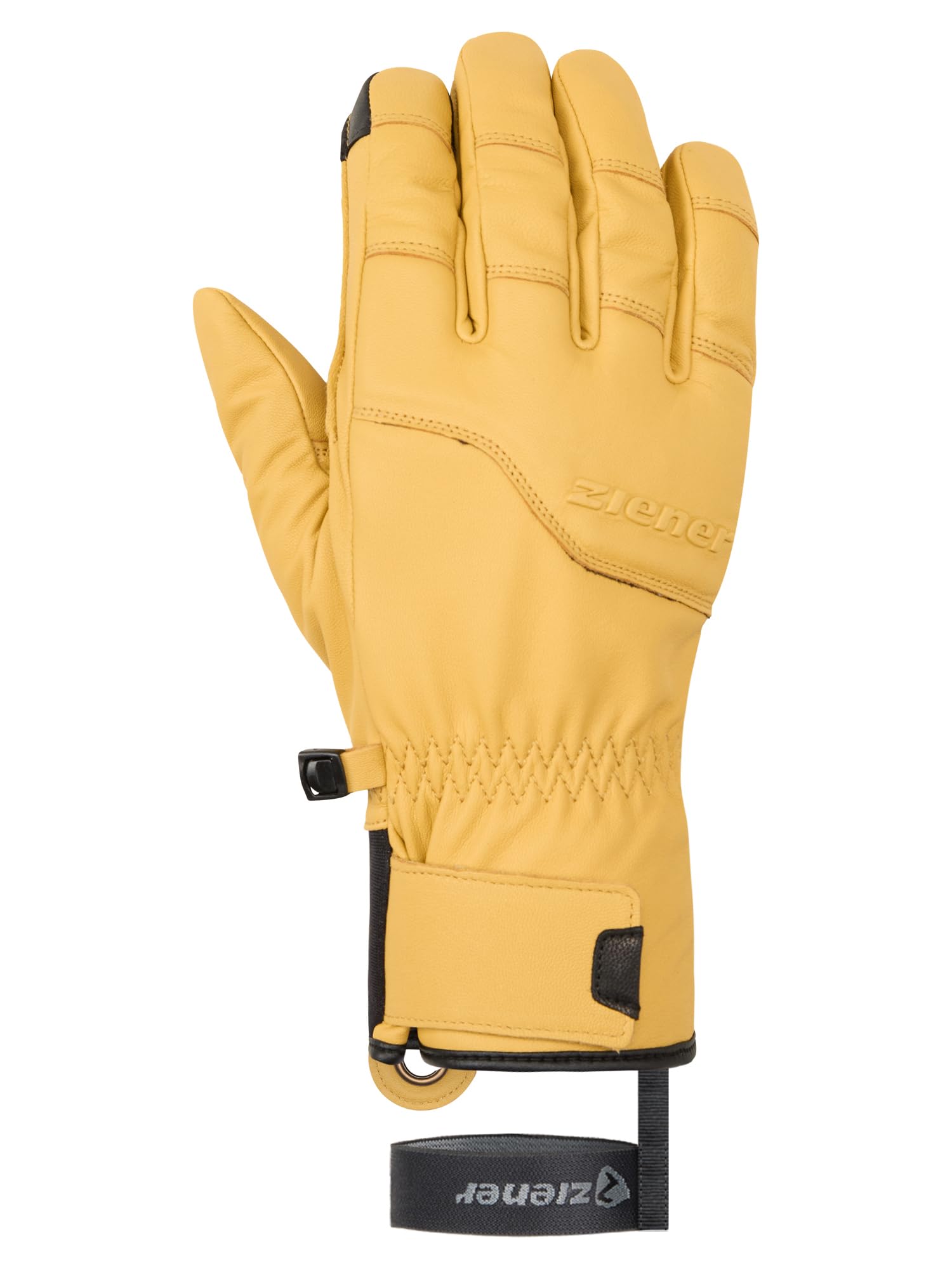 Ziener Guanti da sci GISMON-Z da uomo/sport invernali | Primaloft, pelle, touch, tan, 10